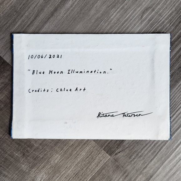 "Blue Moon Illumination" Paintings by Artistic Ashara - Set of 2, Perfect Gifts - Picture 6 of 10